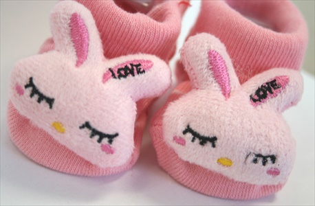 新生児ソックス　ウサギ