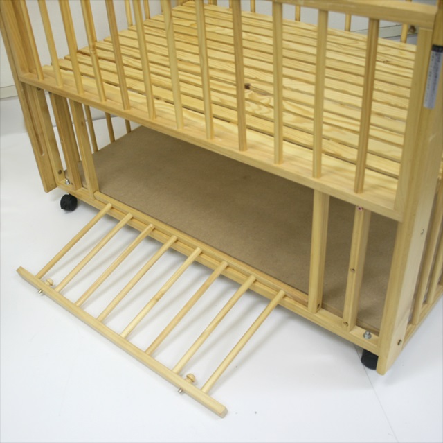 すのこ床板　スライド式ベビーベッド Jully（ジュリー）　ナチュラル　アトリエいつき