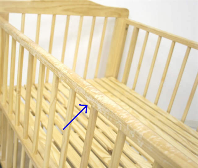 すのこ床板　スライド式ベビーベッド Jully（ジュリー）　ナチュラル　アトリエいつき