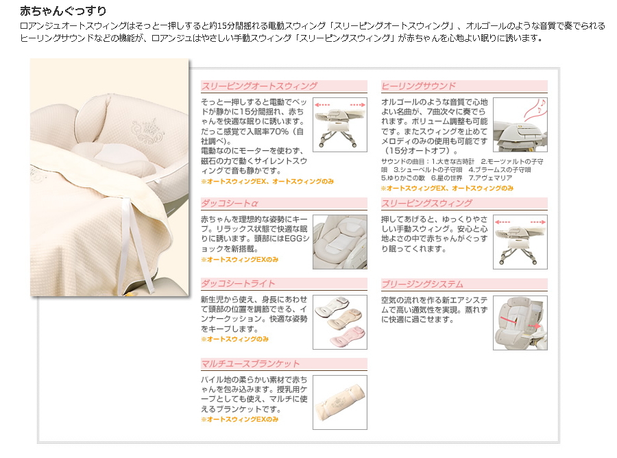 ロアンジュ オートスウィング RW-700 クリスタル コンビ製電動ハイ