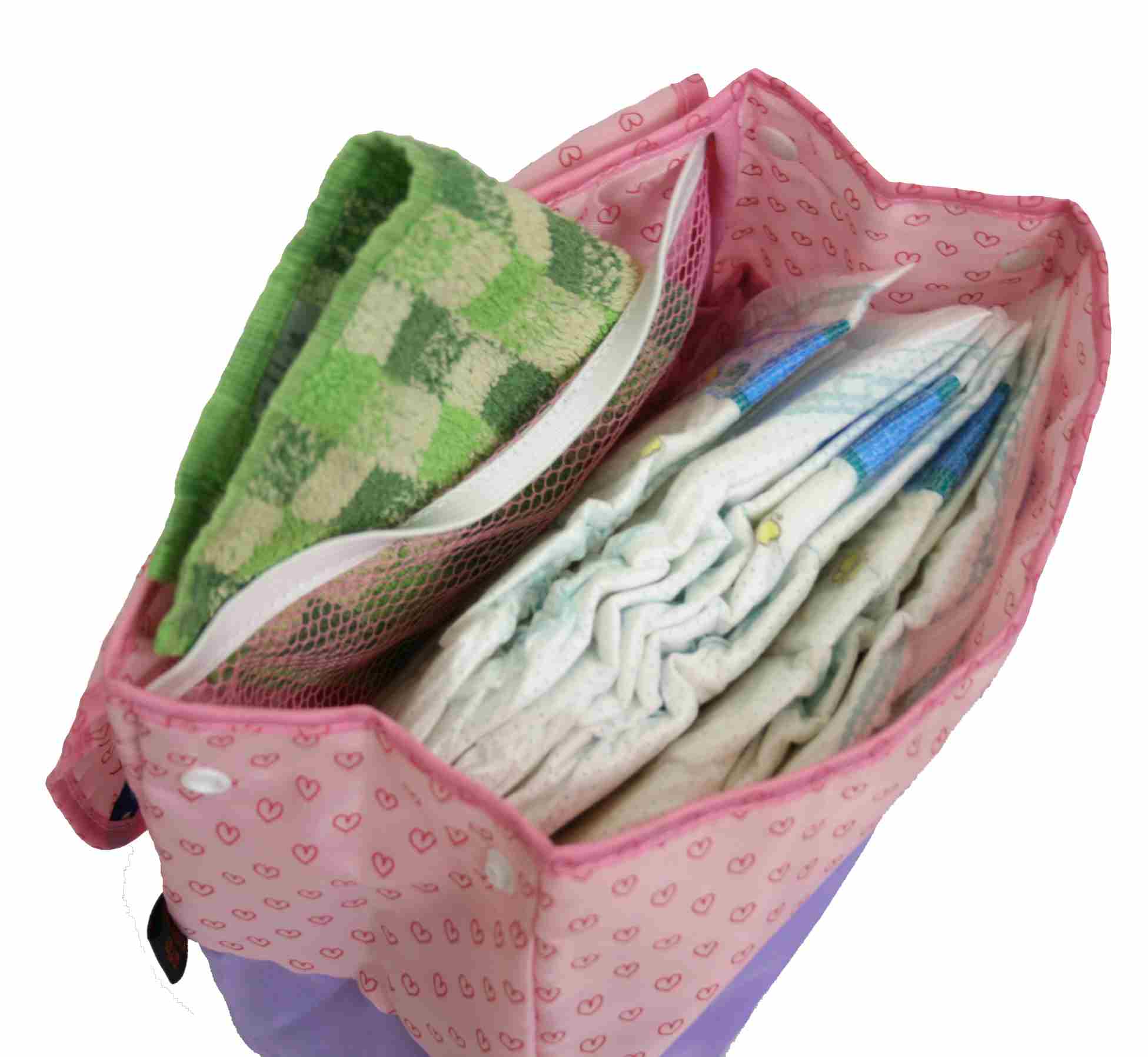 ソフトおむつバッグ・オムツケース 消臭タグ付き　Baby POETIC