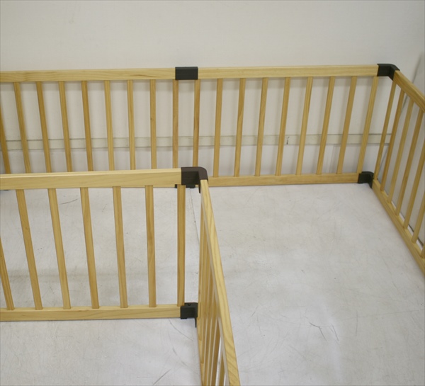 木製ベビーサークル123 ナチュラル 8枚セット ウッドプレイペン