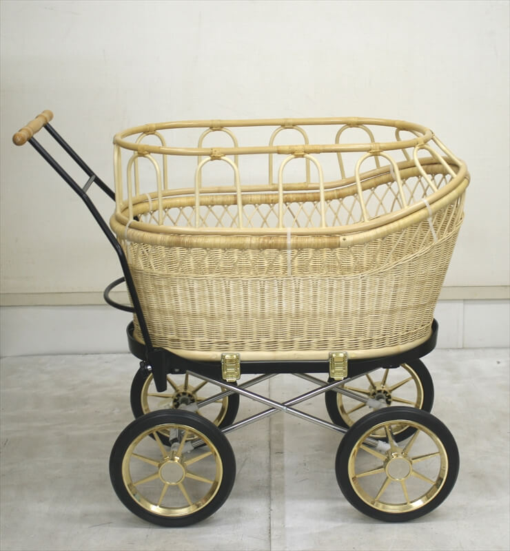 プスプス　ブラックシリーズ本体　東京乳母車　バスケット式ベビーカー