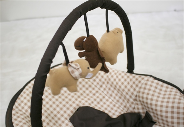 ママコラボバウンサー ブラウンチェック カトージ