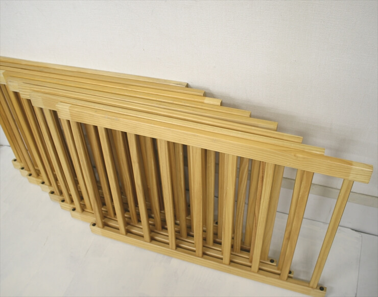 木製ベビーサークル123 8枚 ウッドプレイペン ナチュラル