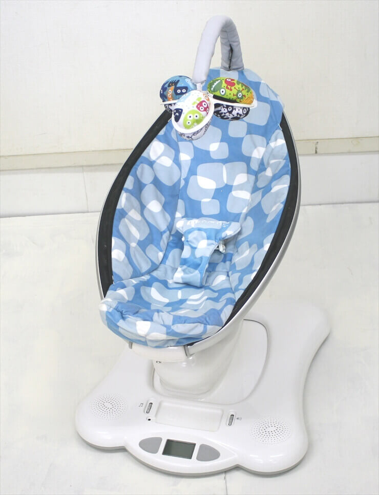 ママル― mamaRoo Plush 4moms 電動バウンサー ブルー