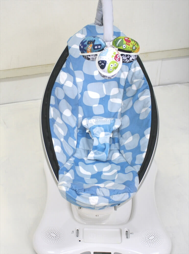 ママル― mamaRoo Plush 4moms 電動バウンサー ブルー