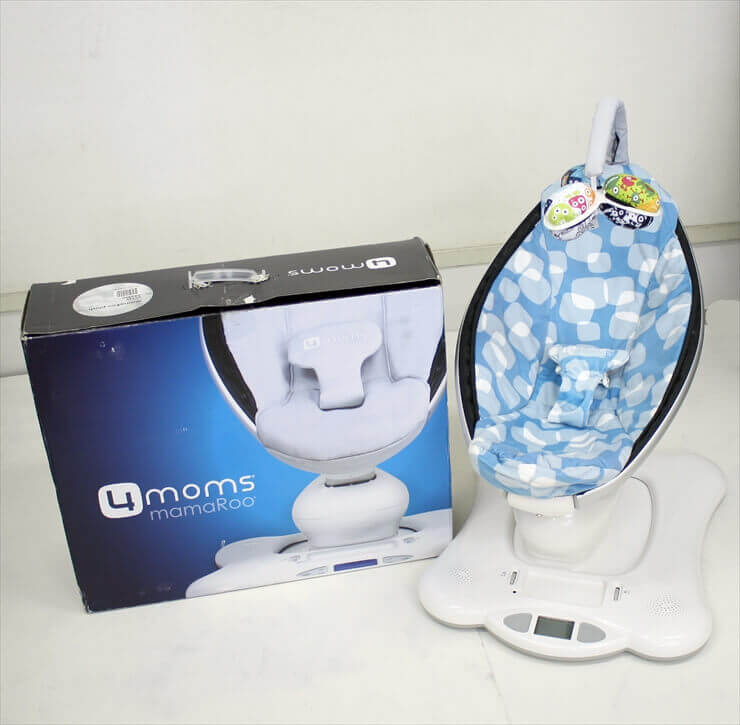 ママル― mamaRoo Plush 4moms 電動バウンサー ブルー A3648003