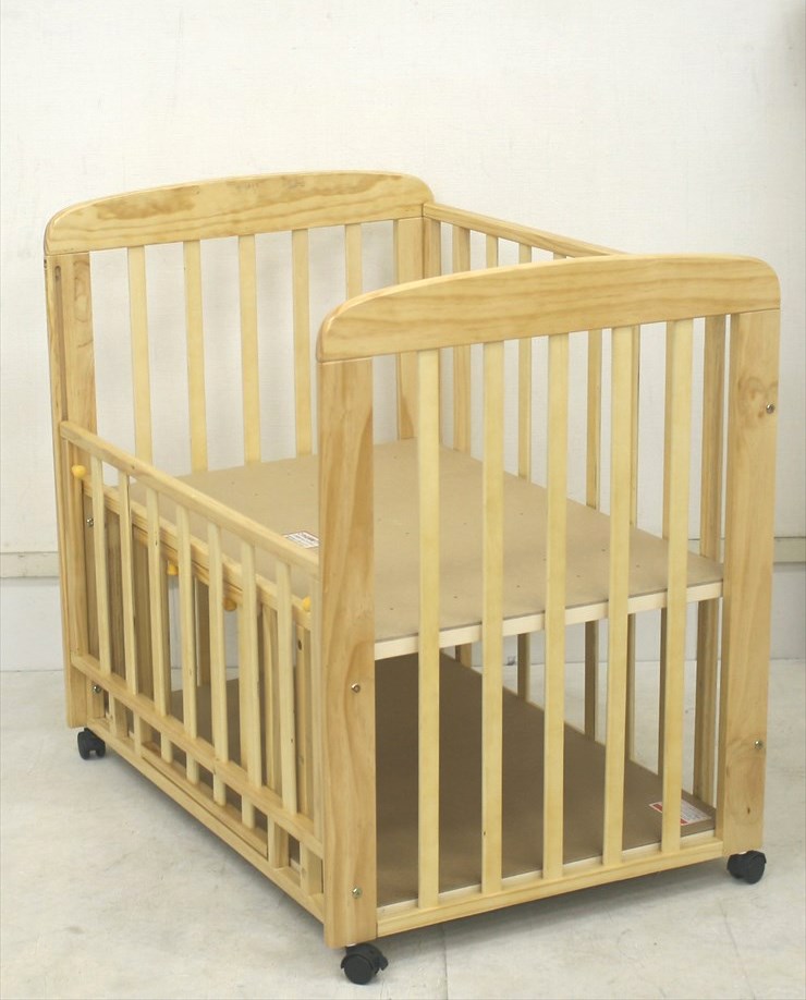 happinessミニサイズベビーベッド ヤトミ製 ナチュラル