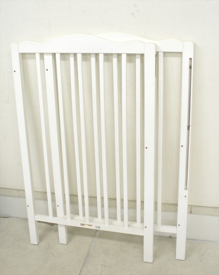 腰楽～ハイミニベッドDX ホワイト 大和屋製ベビーベッド