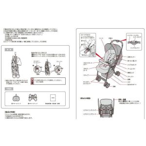 アップリカ製ベビーカー用 腰マモールパッド 濃灰 濃グレー アップリカ純正
