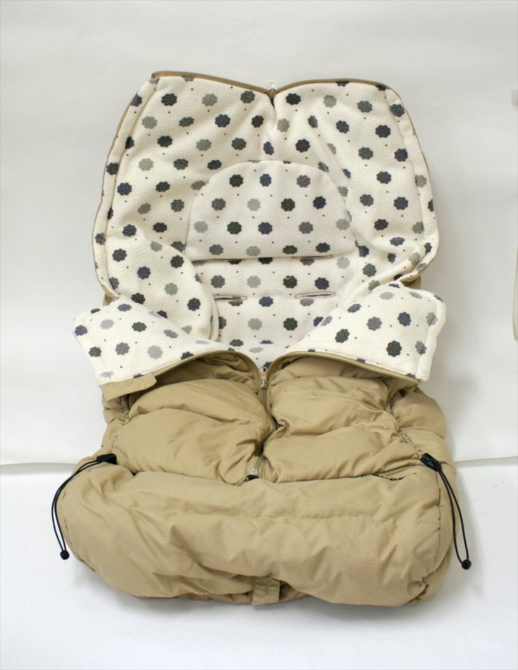 エアバギー純正ダウンフットマフ キャメル