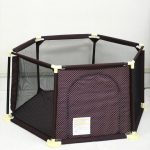 洗えるソフトベビーサークル ブラウンドット