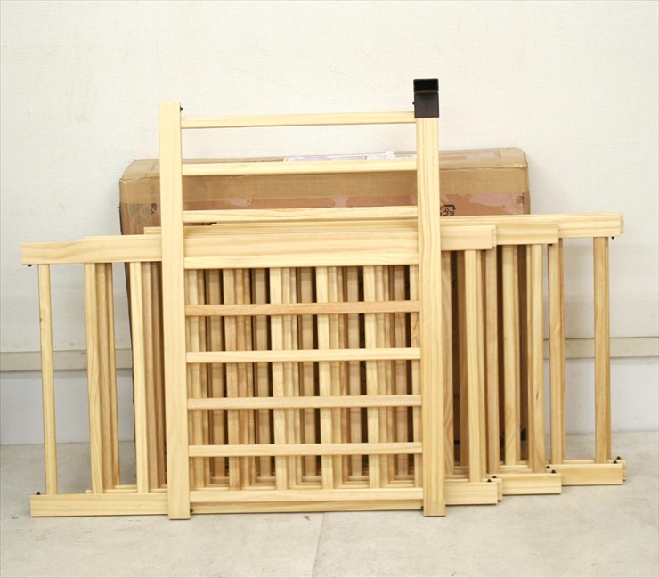 木製ベビーサークル123 8枚  ウッドプレイペン ナチュラル