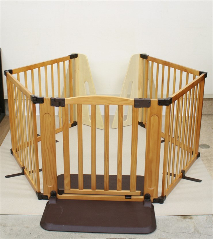 日本育児 木製パーテーション FLEX400-W ベビーゲイト