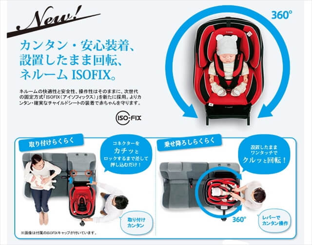 おしゃれ-•クリーニング済 ☆綺麗☆ コンビ• ネルーム ISOFIX エッグ