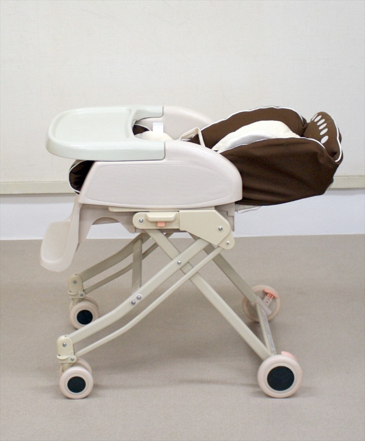 ハイローベッド&チェア ネオネミュー ブラウンドットBR アップリカ