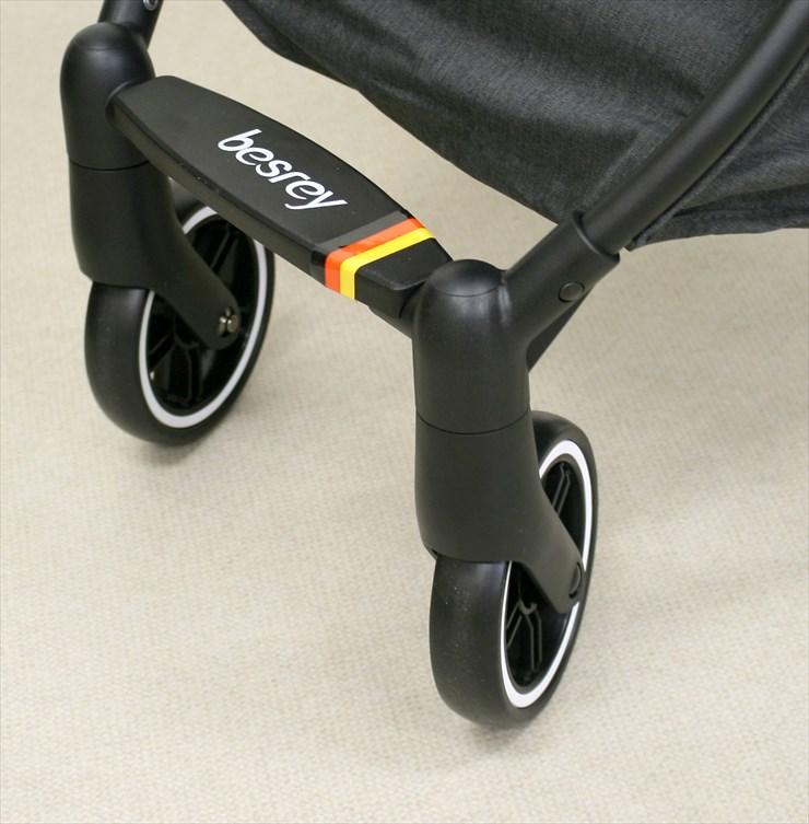 Besrey 軽量折り畳みコンパクト旅行バギー グレー