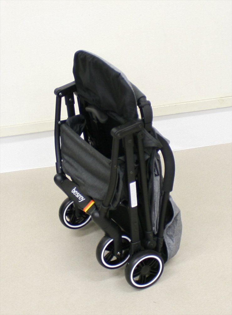 Besrey 軽量折り畳みコンパクト旅行バギー グレー