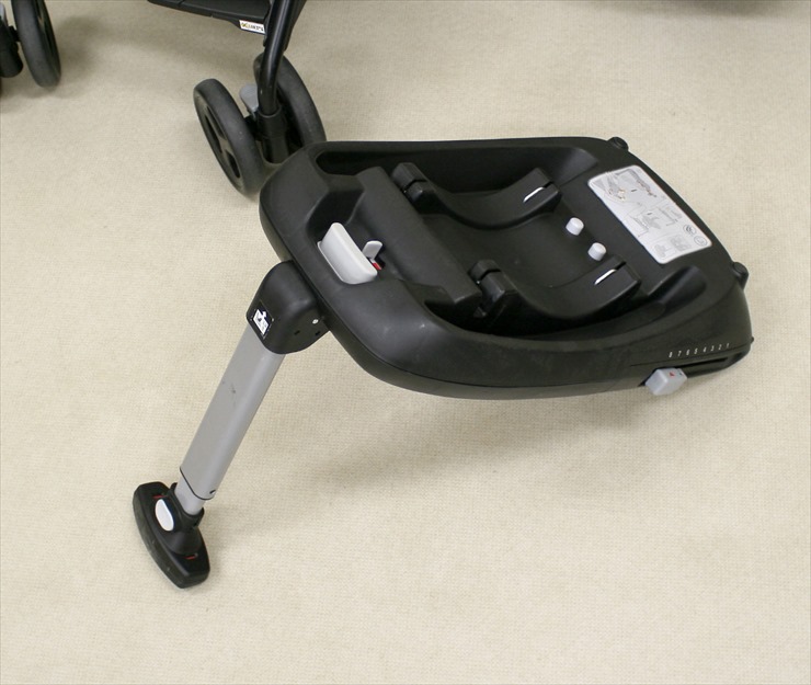 スマートキャリー+ISOFIXベース+スマートキャリー専用フレームベビーカーのセット レッド