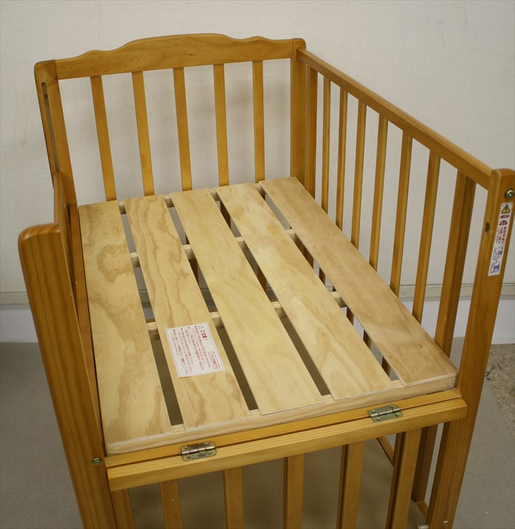 Wオープンママ楽高床ミニベッド ナチュラル 大和屋