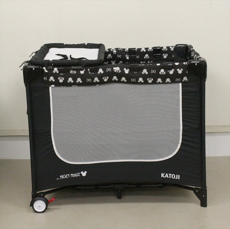 ポータブルベビーベット ミッキーマウス