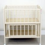 ミニポムST ホワイト キンタロー ベビーベッド ハイタイプ