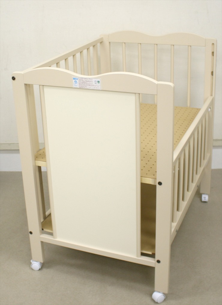 ミニポムST ホワイト キンタロー ベビーベッド ハイタイプ