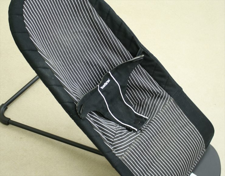 ベビーシッターバランス コットンミックス ブラックピンストライプ