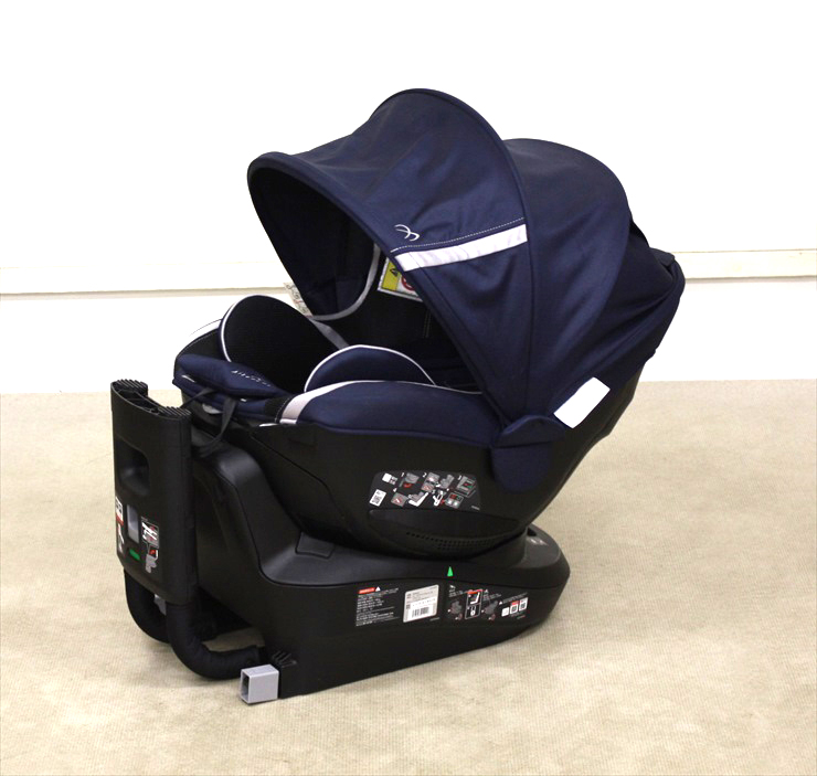 美品 エールベベ クルット3i グランス ISOFIX シルキーネイビー