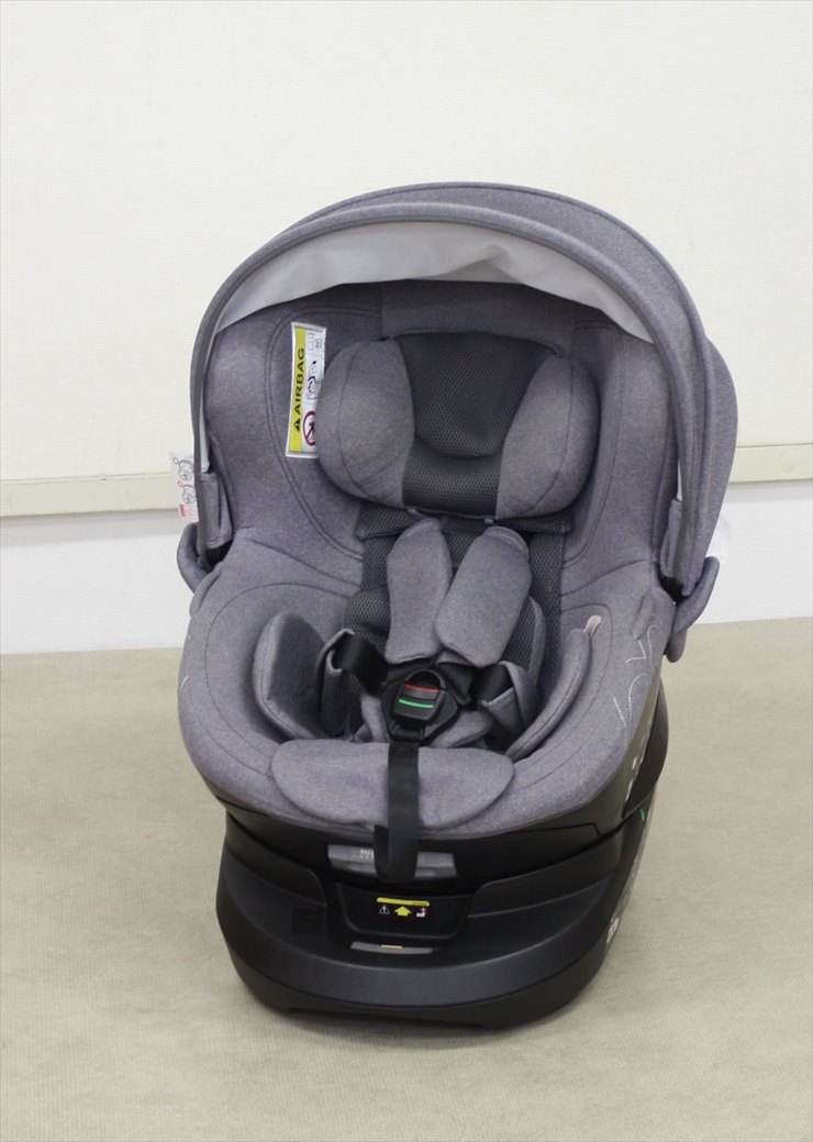 美品 エールベベ クルット4iプレミアム ISOFIX ナチュラルグレーキッズ ...