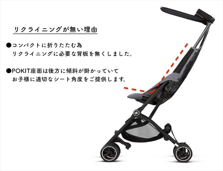 送料無料 POCKIT AIR ポキット エアー アークティックグレー 生後6カ月頃～ B型ベビーカー 最小クラス クリーニング済み  B9717251yキッズファン