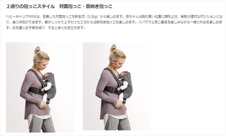 ベビーキャリアMINI アンスラサイト