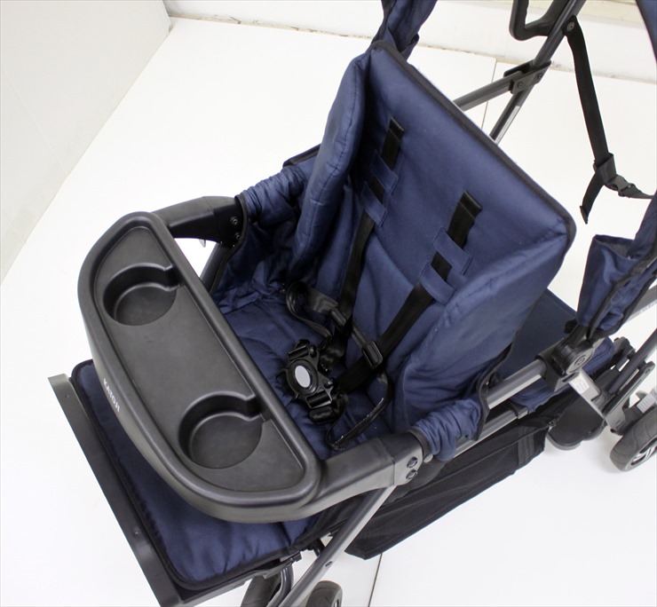 ベビーカー 二人でゴー ネイビー 別売リアシート付
