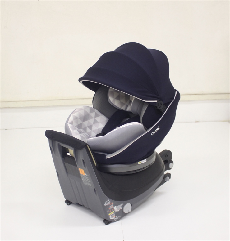 美品 クルムーヴ スマート ISOFIX エッグショック JN-570 ネイビー