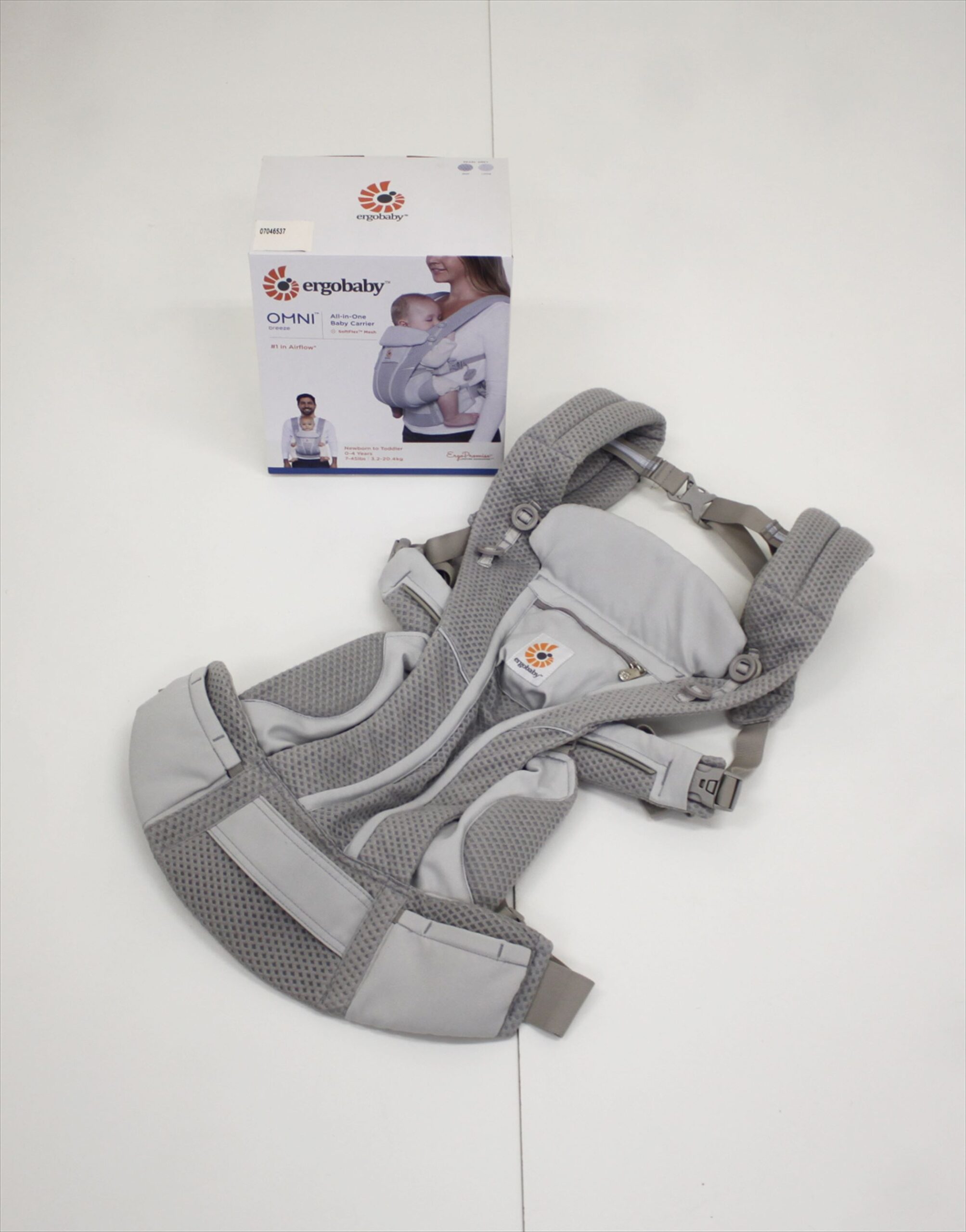 美品 エルゴ OMNI breeze オムニブリーズ パールグレイ