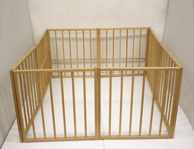 サワベビー ウッドサークル ナチュラル 木製ベビーサークル